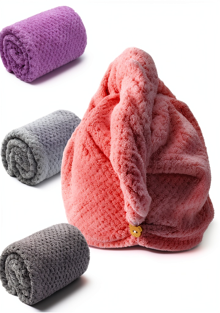 Amrules hair towel turban in use after a workout