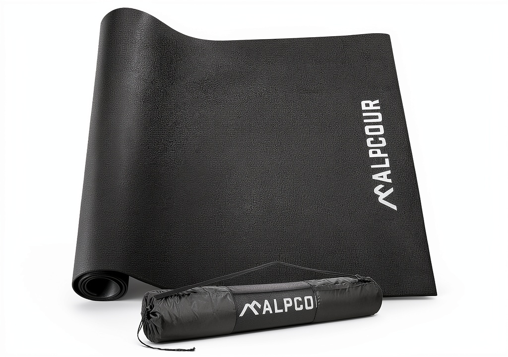 Alpcour Bike Trainer Mat in use