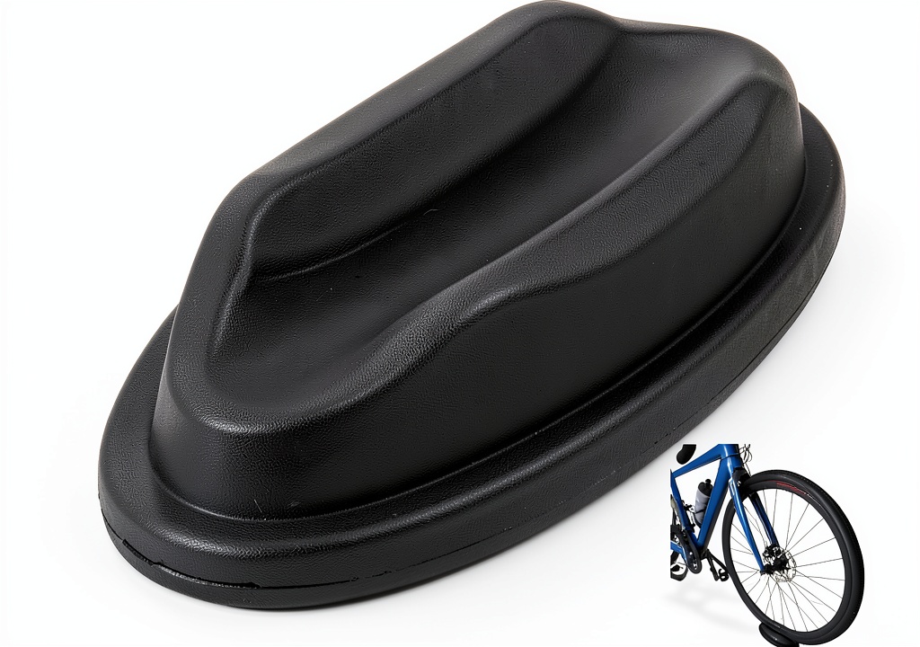 Installing Bike Front Wheel Riser Trainer Block ABS Plastic on a wooden desk