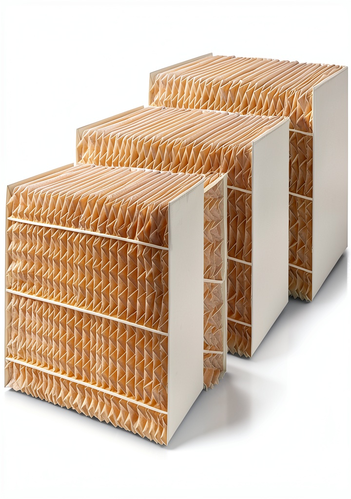 Installing Essick Air Humidifier Replacement Wick Filter 1043 by Funmit on a kitchen countertop