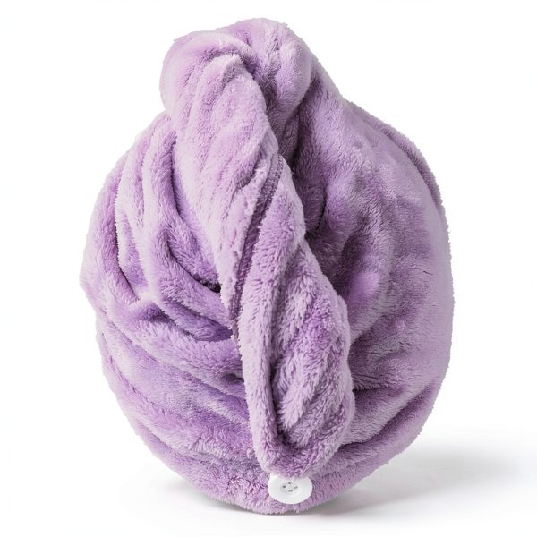 Microfiber Hair Towel Generic Coral Fleece-0