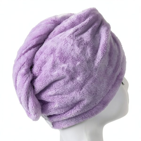 Microfiber Hair Towel Generic Coral Fleece-2
