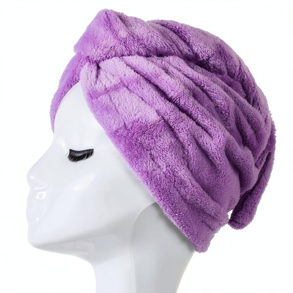 Microfiber Hair Towel Generic Coral Fleece-3