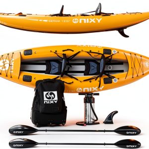 NIXY Tahoe Inflatable Kayak 500D PVC Yellow Model-0