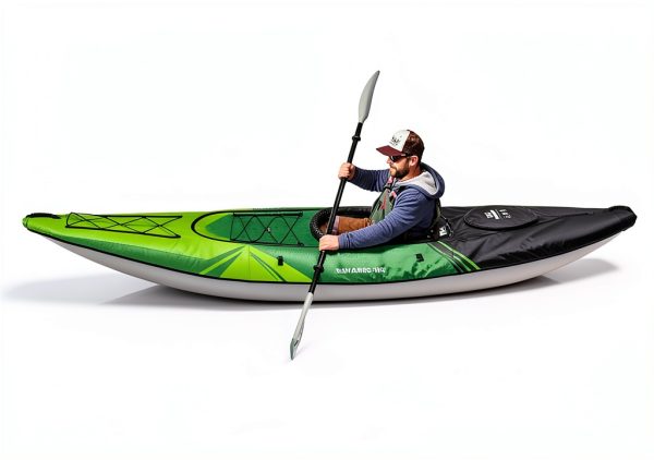 Aquaglide Navarro 130 Inflatable Kayak Green Black-3
