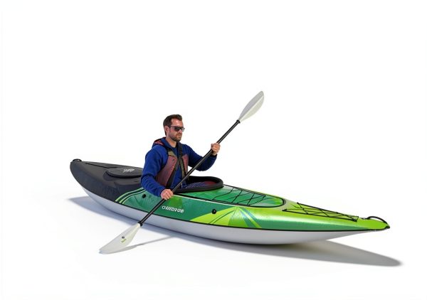 Aquaglide Navarro 130 Inflatable Kayak Green Black-2