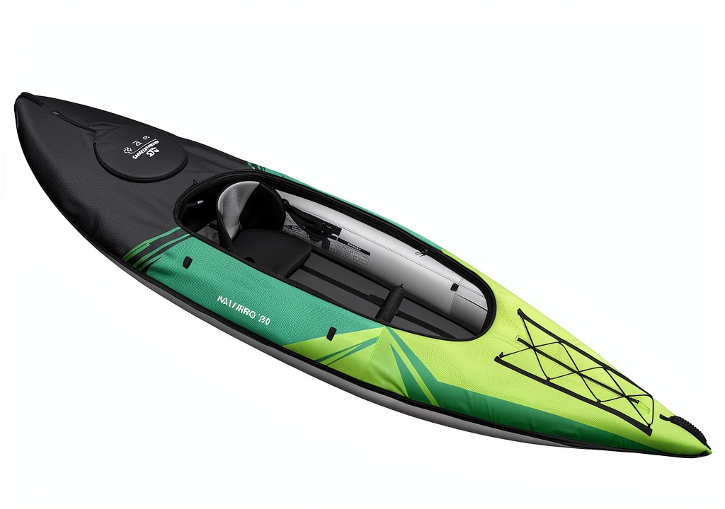 Aquaglide Navarro 130 inflatable kayak in use