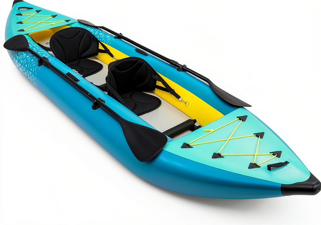 GyMax 2 person inflatable kayak on the water