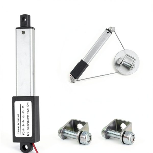 AWINLI Mini 12V Linear Actuator 2" Stroke 180N Waterproof Compact-5