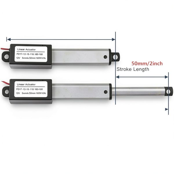 AWINLI Mini 12V Linear Actuator 2" Stroke 180N Waterproof Compact-2